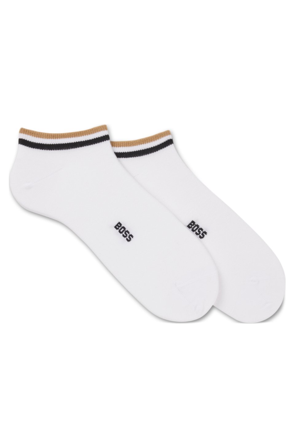 Two-pack of ankle socks with signature-stripe cuffs