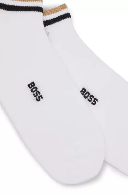 Two-pack of ankle socks with signature-stripe cuffs