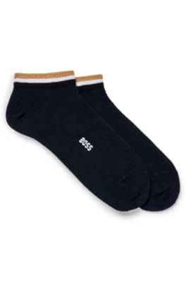Two-pack of ankle socks with signature-stripe cuffs 1