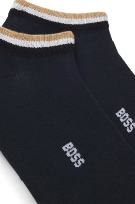 Boss Two-pack of ankle socks with signature-stripe cuffs övrigt herr – bild 4