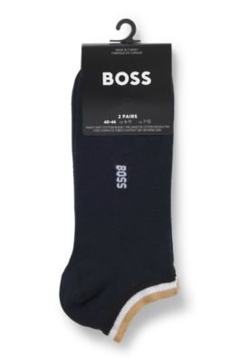 Two-pack of ankle socks with signature-stripe cuffs, Dark Blue