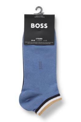 Two-pack of ankle socks with signature-stripe cuffs, Blue