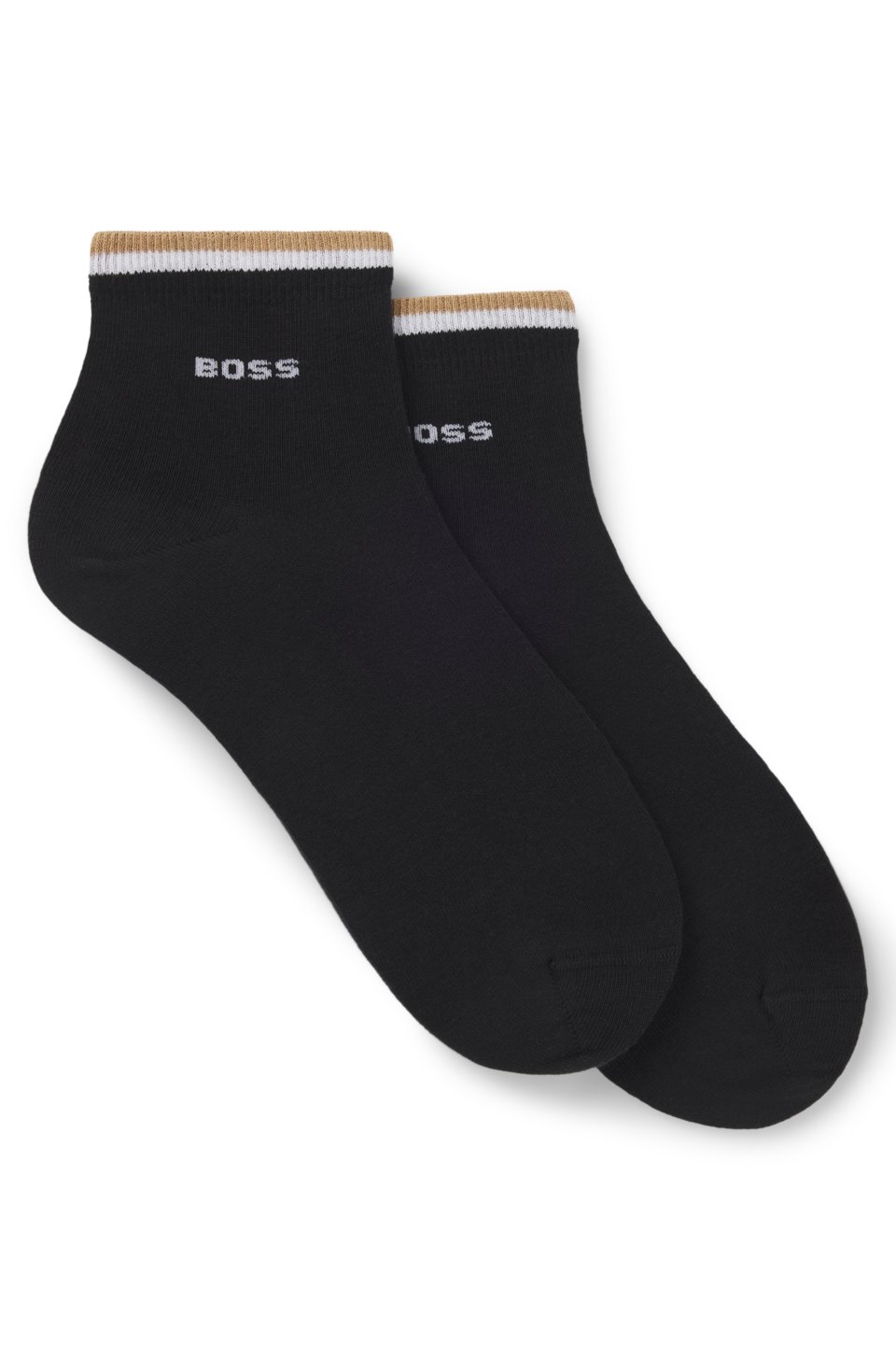 Two-pack of short socks with signature-stripe cuffs