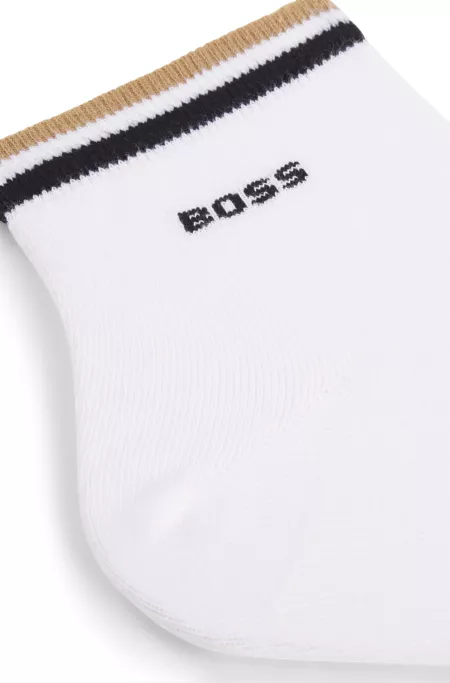 Two-pack of short socks with signature-stripe cuffs