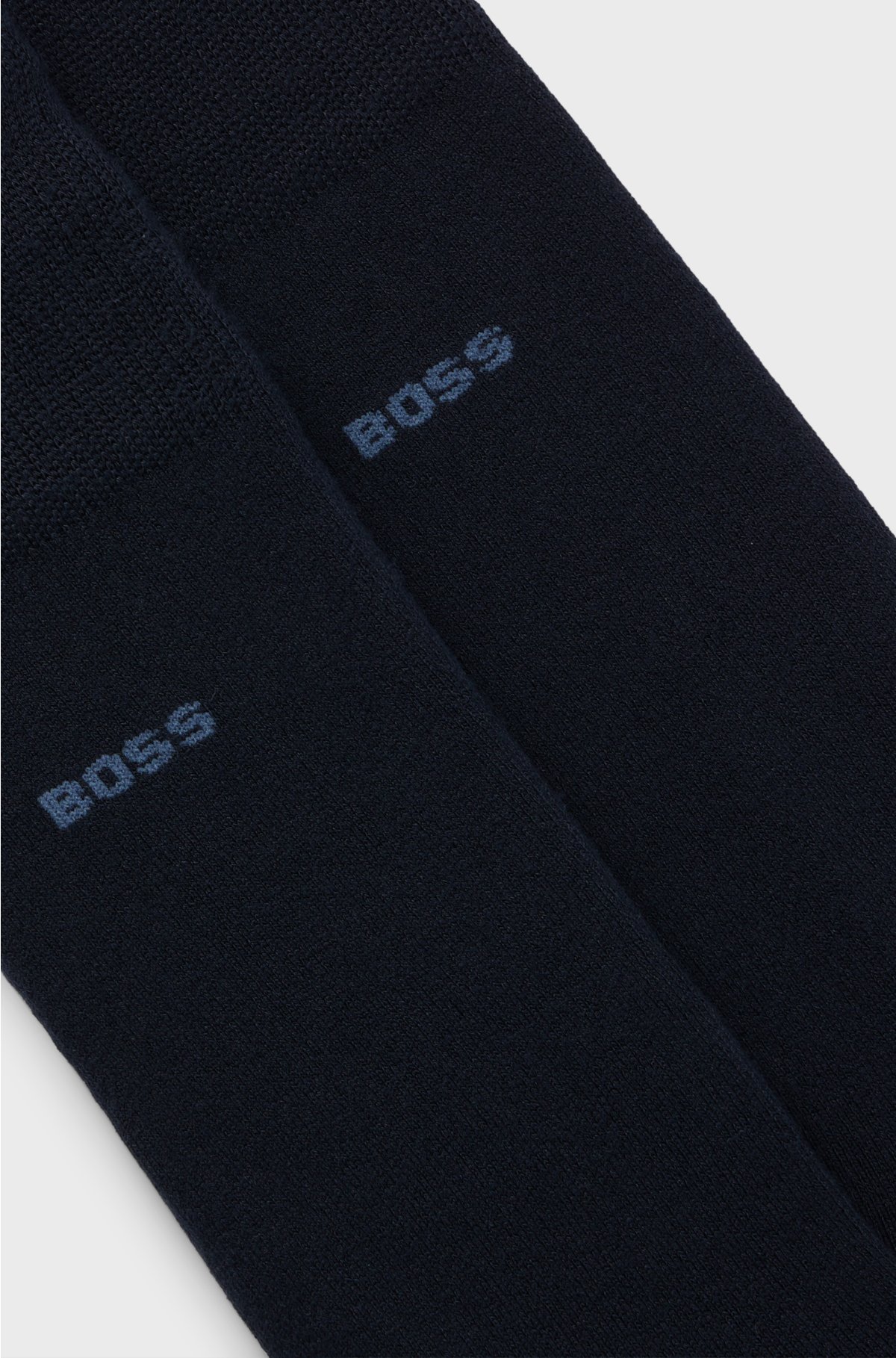 Two-pack of regular-length socks in soft viscose bamboo, Dark Blue