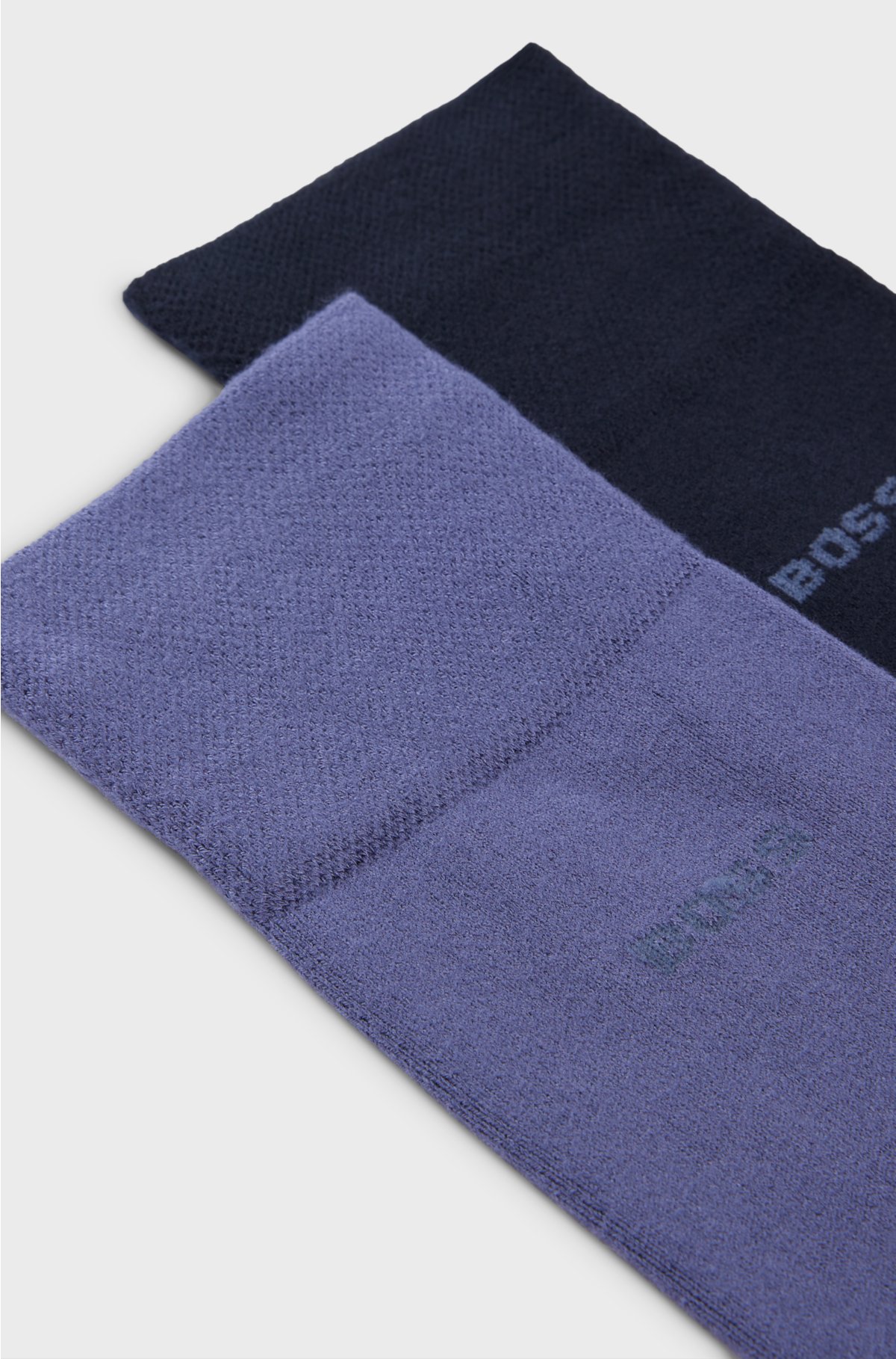 Two-pack of regular-length socks in soft viscose bamboo, Blue
