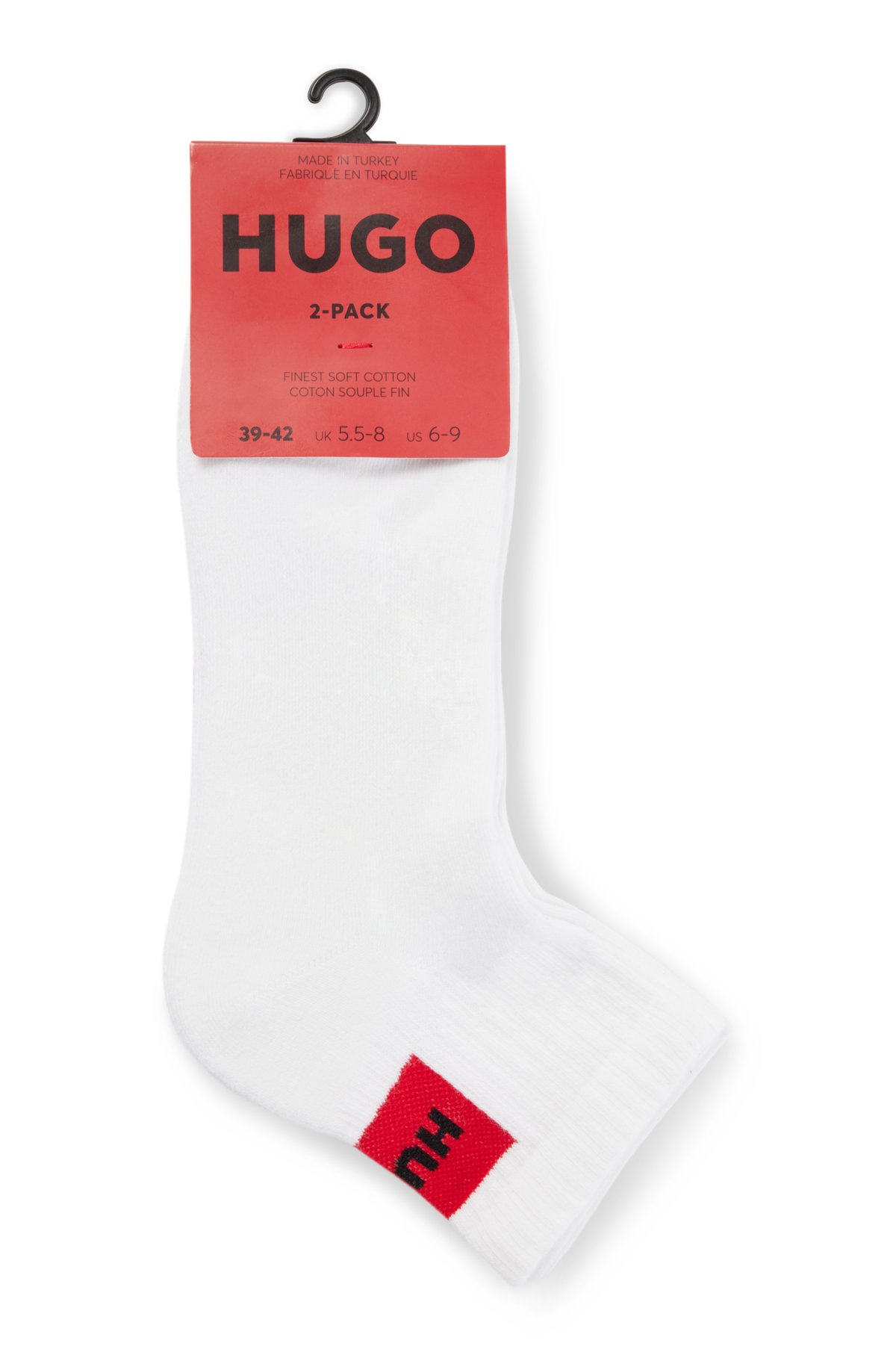falsk barmhjertighed bombe HUGO - Pakke med to par korte strømper med rødt logomærke