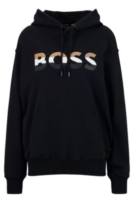 BOSS Unisex relaxed fit hoodie in organic cotton