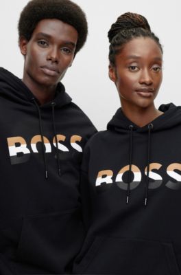BOSS - Unisex relaxed-fit hoodie in organic cotton