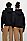BOSS 博斯撞色徽标图案宽松版型棉质连帽衫,  001_Black