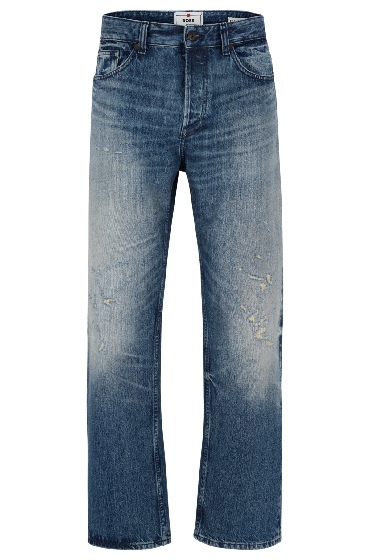 BOSS - Relaxed-fit jeans Japanese ring-spun selvedge denim