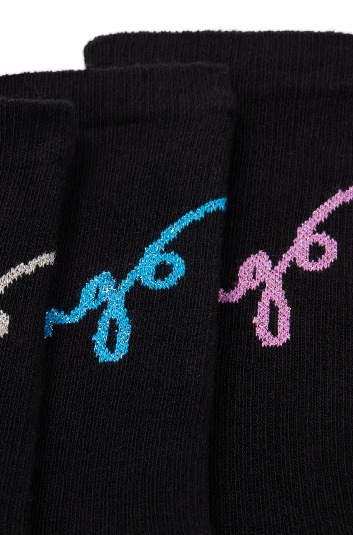 HUGO - Three-pack of socks with handwritten logos