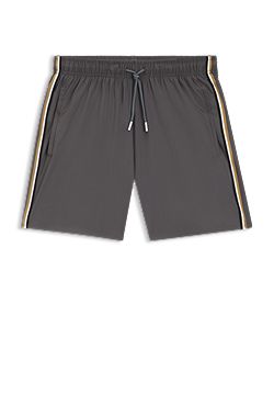 Swim shorts with signature stripe and logo