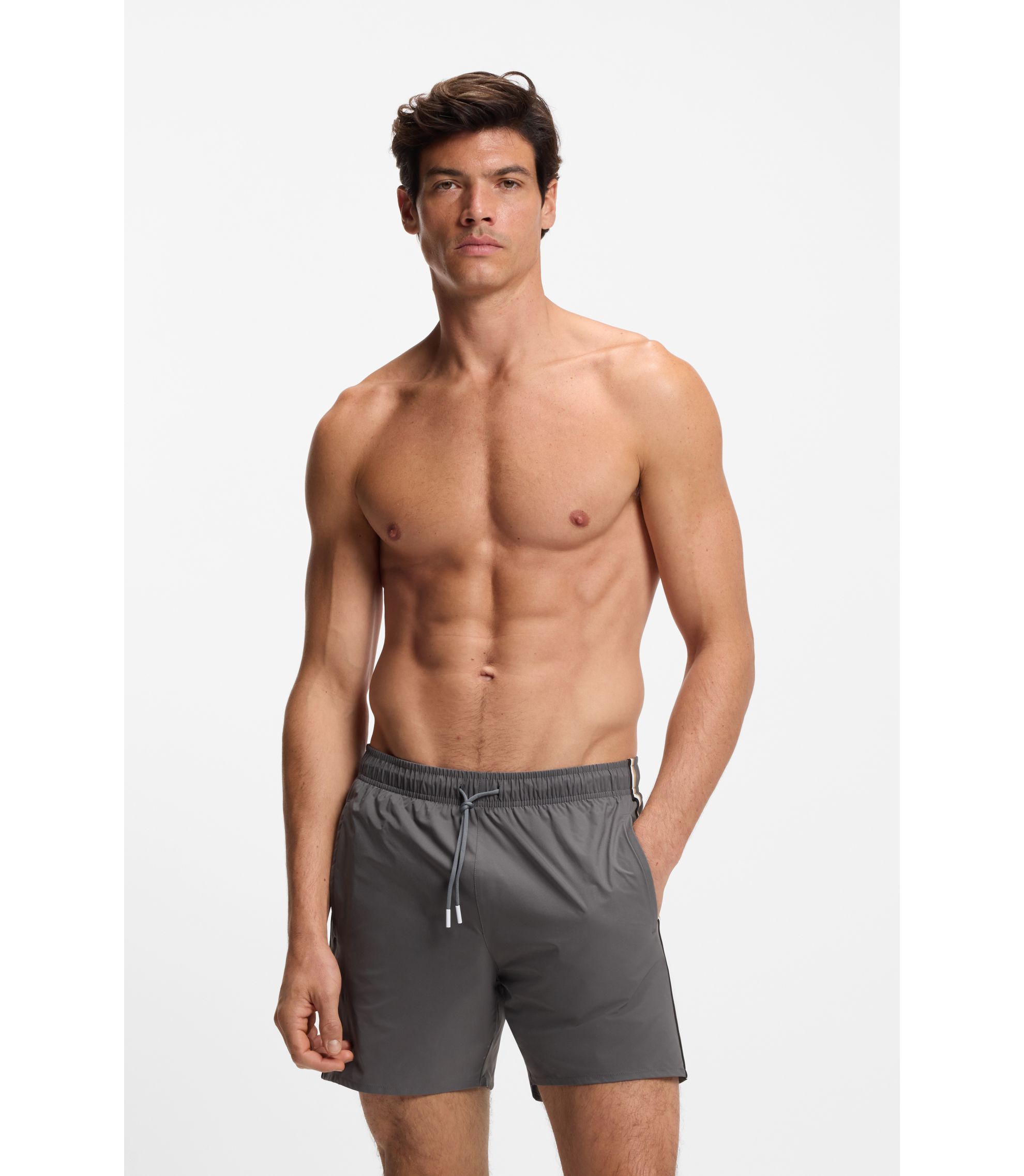 Badeshorts mit Signature-Streifen und Logo