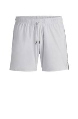 Hugo Boss Recycled-material Swim Shorts With Signature Stripe And Logo