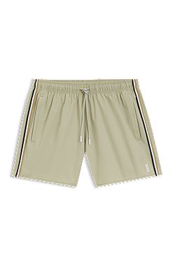 Swim shorts with signature stripe and logo