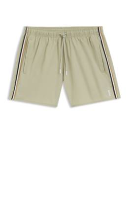 Swim shorts with signature stripe and logo 1