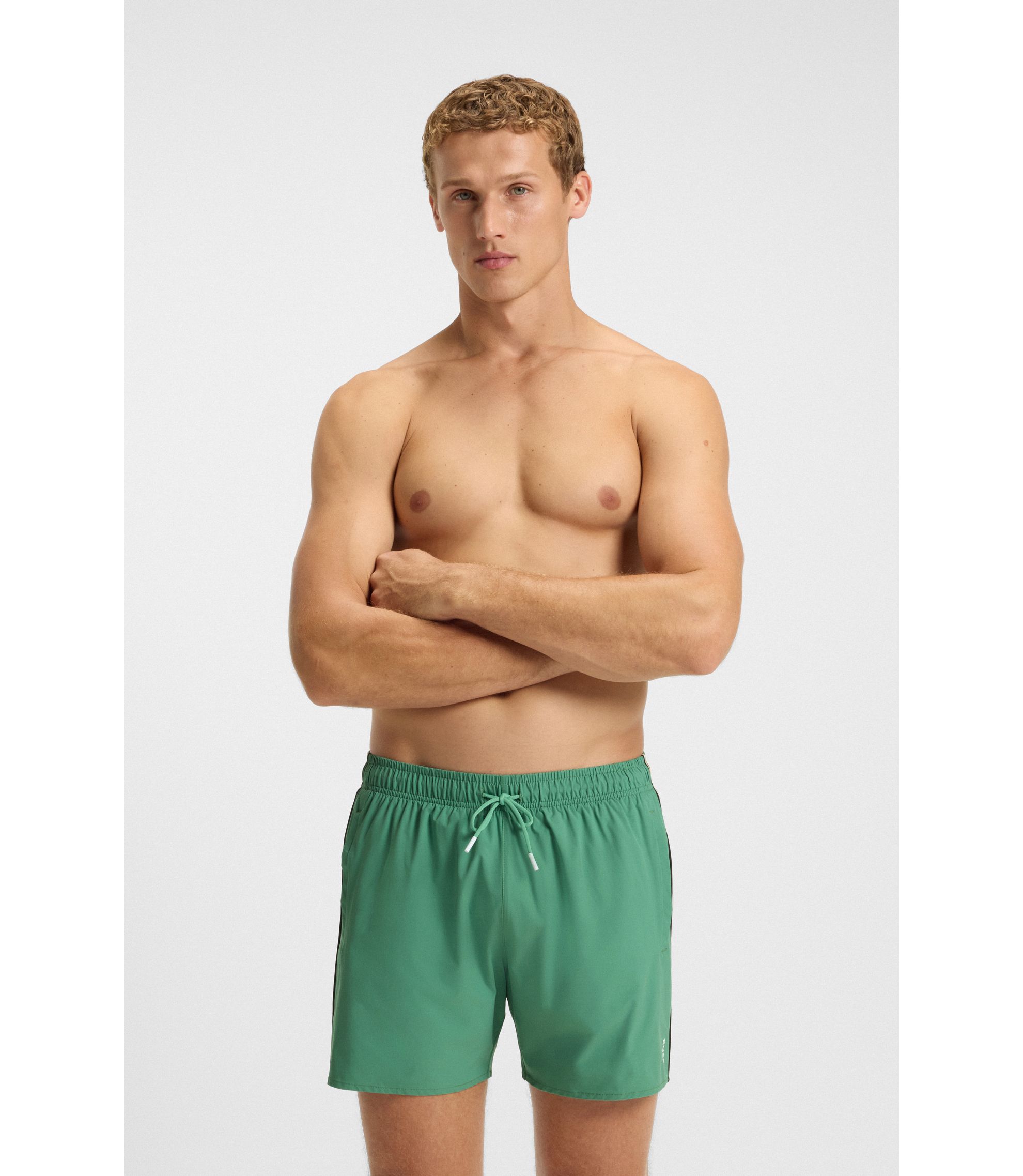 Badeshorts mit Signature-Streifen und Logo