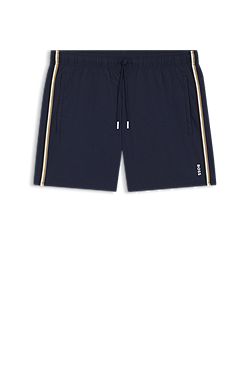 Swim shorts with signature stripe and logo