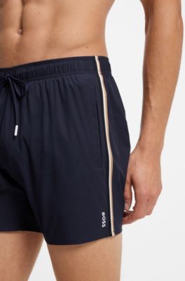 Signature-stripe swim shorts, Dark Blue
