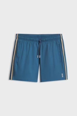 Signature-stripe swim shorts, Blue