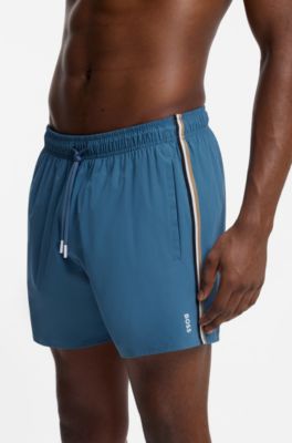 Signature-stripe swim shorts, Blue