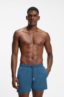 Signature-stripe swim shorts, Blue