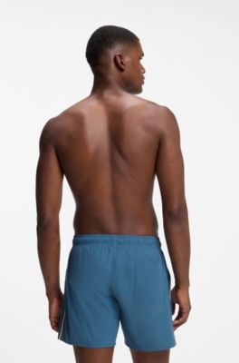 Signature-stripe swim shorts, Blue