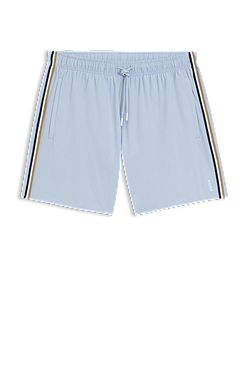 Swim shorts with signature stripe and logo