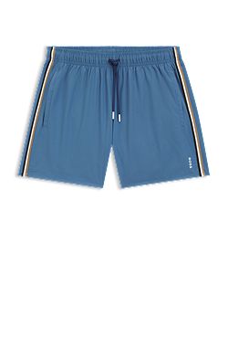 Swim shorts with signature stripe and logo