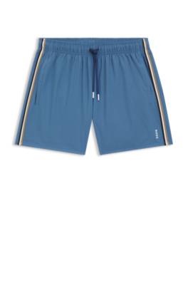 Swim shorts with signature stripe and logo 1