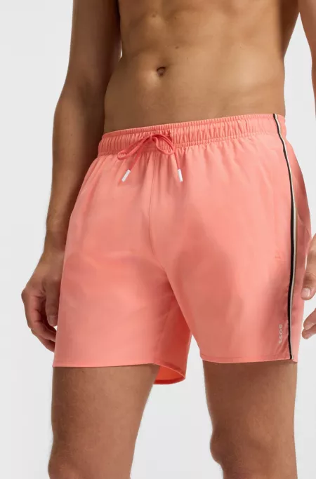 Short de bain avec rayures emblématiques et logo