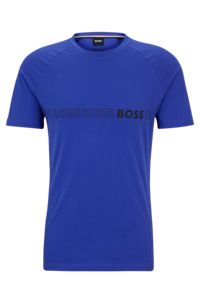 Slim-fit T-shirt met UV-bescherming, Blauw