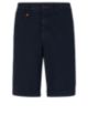 Tapered-fit shorts in a cotton blend, Dark Blue