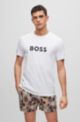 Cotton T-shirt with contrast logo, White
