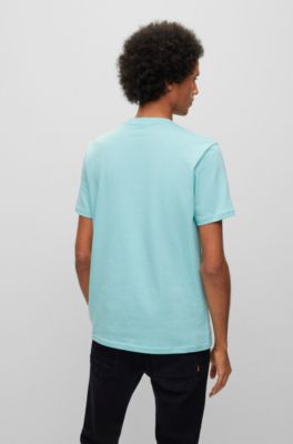 BOSS Cottonjersey regularfit Tshirt with seasonal artwork
