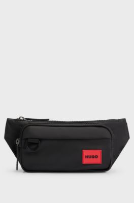 Logo-patch belt bag, Black