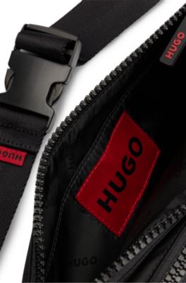 고무 로고 라벨 벨트 백, 블랙