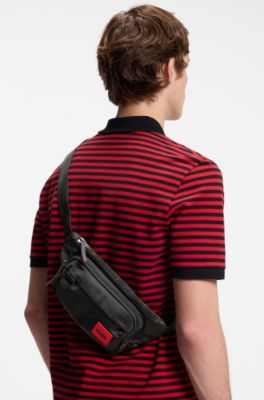 Logo-patch belt bag, Black