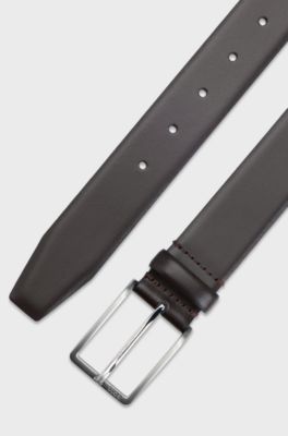 Leather belt, Dark Brown