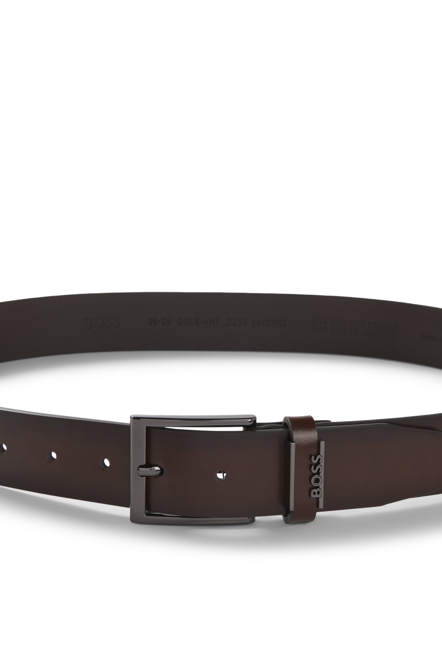 Boss Italian-leather belt skärp & hängslen herr – bild 3