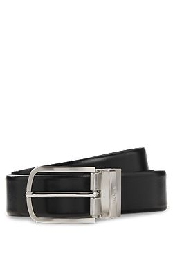 Reversible belt in Italian leather with pin buckle