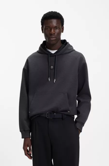 Italian-leather belt with logo-engraved buckle