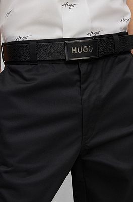 HUGO - Wendegürtel aus genarbtem Leder mit Koppelschließe