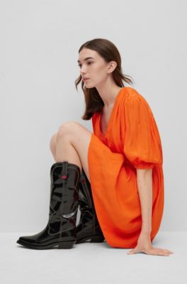 HUGO Cowboy boots in highshine leather