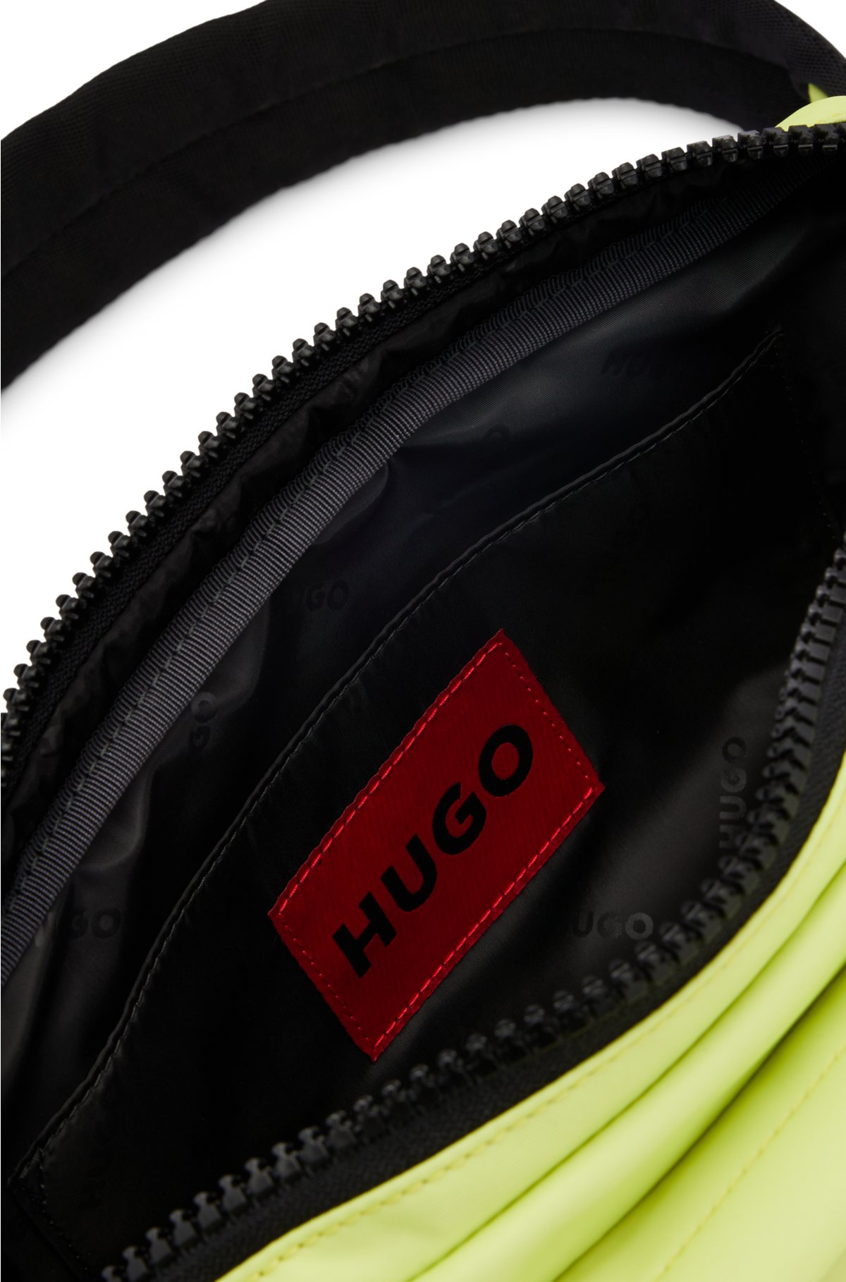 rubberised logo - Crossbody patch bag with HUGO