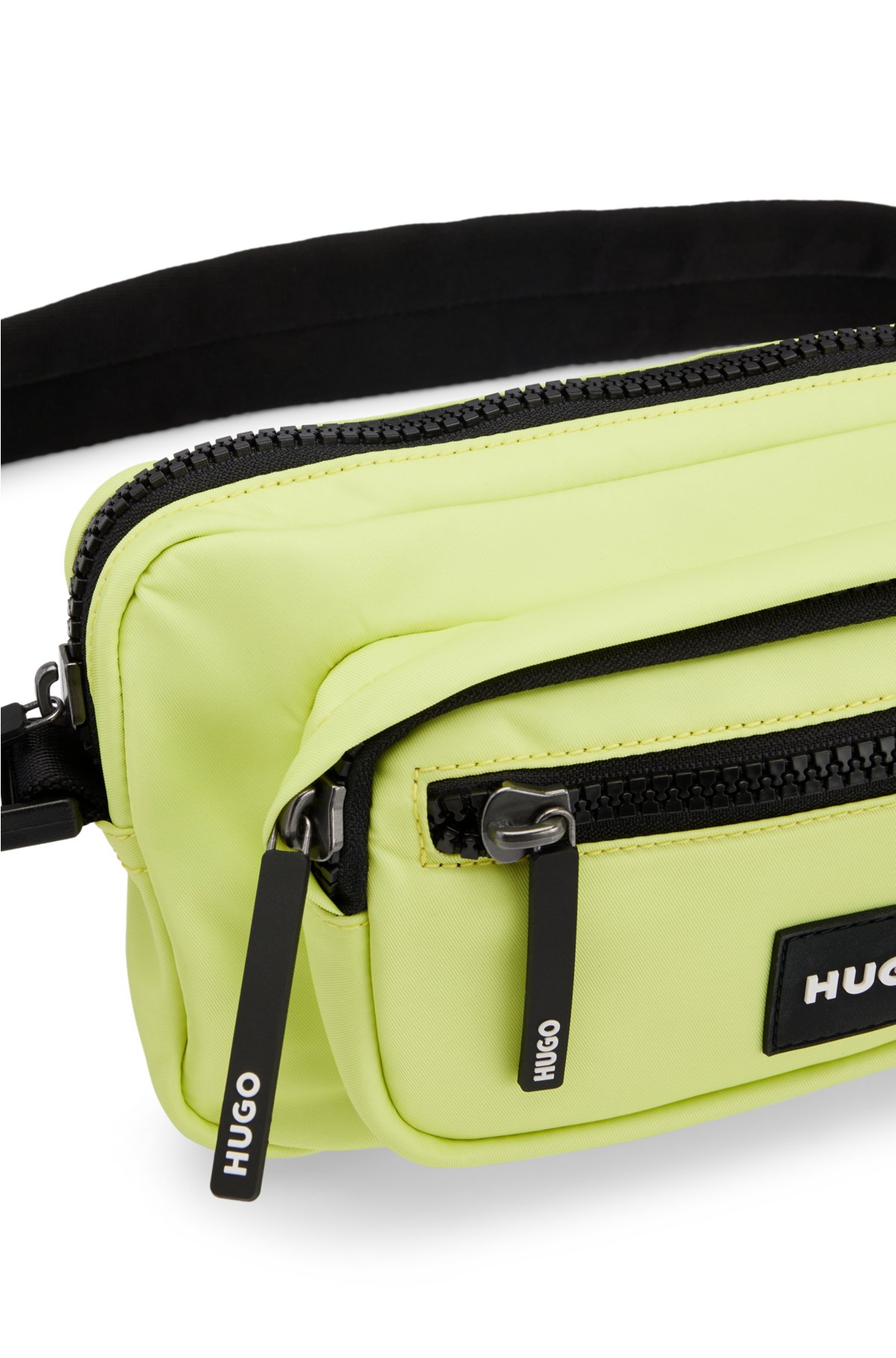 HUGO - Crossbody bag with patch rubberised logo