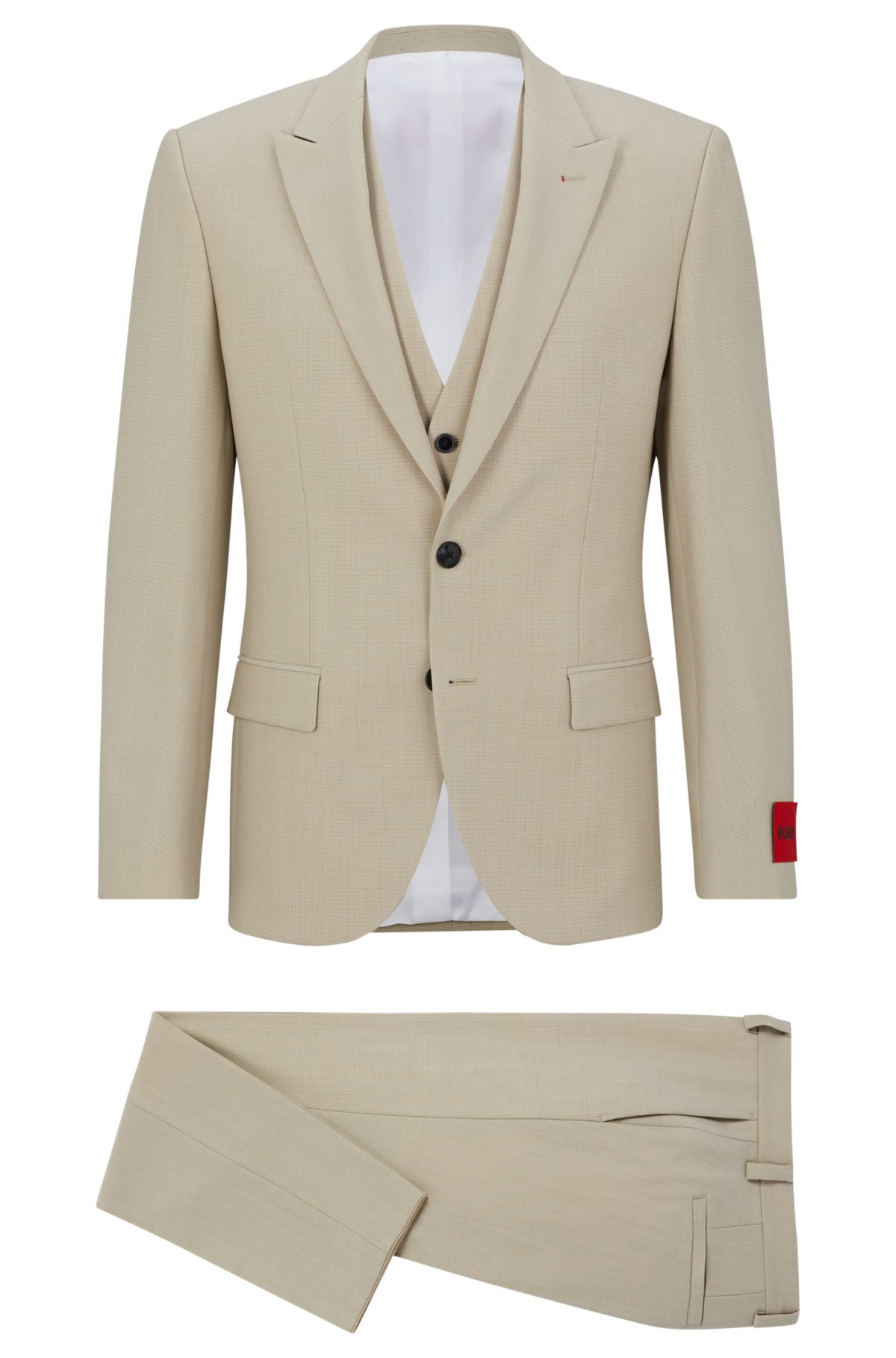 HUGO - Slim-fit suit in fabric