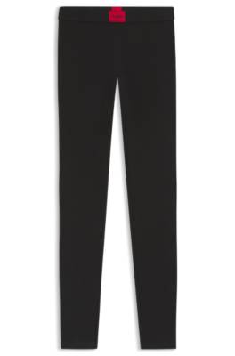 Thermal leggings with red logo label 1