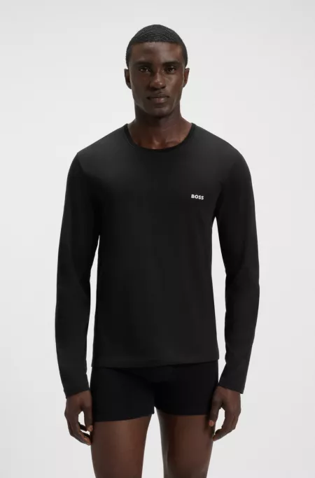 Three-pack of underwear T-shirts in cotton with logos